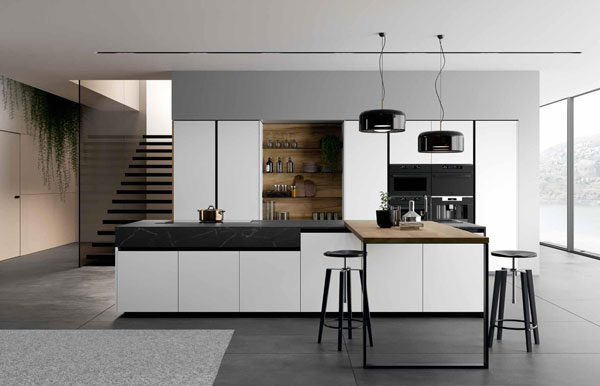 Arredo3 cucina Glass 2.0 06 completa frontale