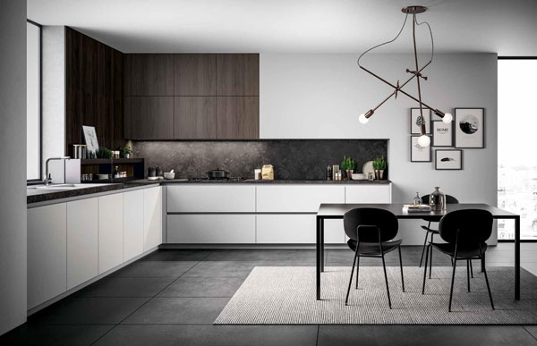 Arredo3 cucina Glass 2.0 05 completa vista frontale