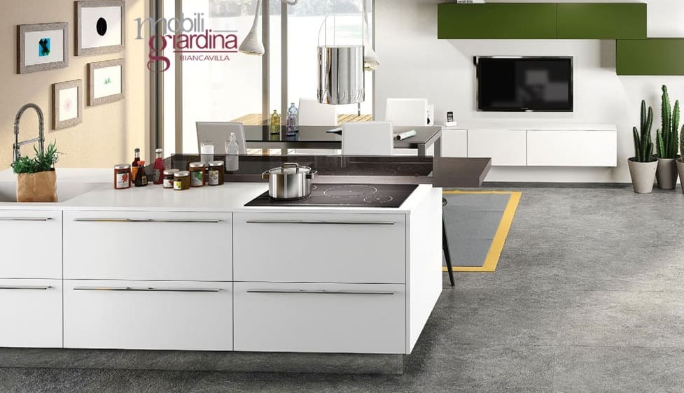 CUCINA BERLONI SUNNY isola con piano cottura