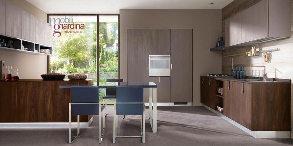 CUCINA BERLONI SUNNY in legno con tavolo e sedie