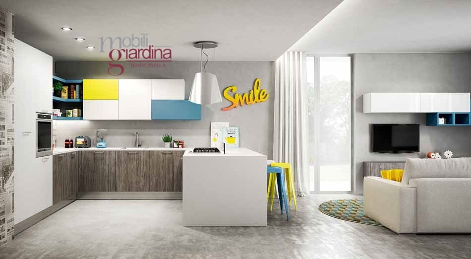 CUCINA BERLONI SUNNY con living completa