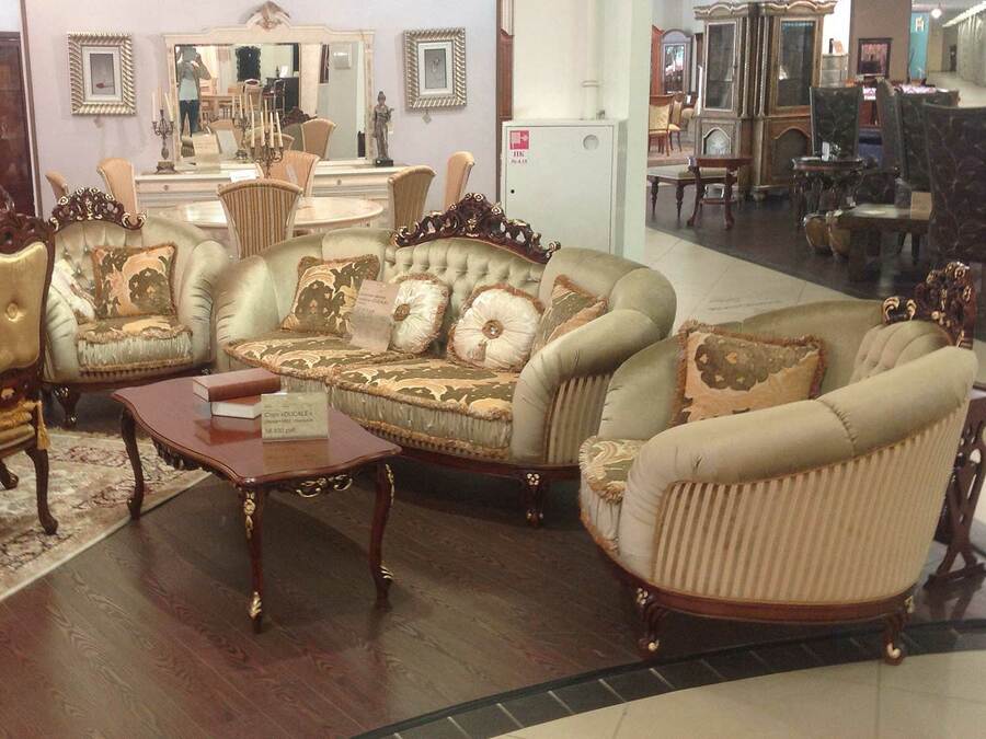 MOBILPIÙ CLASSIC LIVING ROOM DUCALE WALNUT