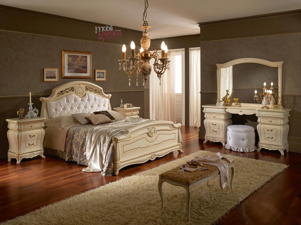 Camera da letto mobilpiu 39 ducale patinata beige for Camere da pranzo moderne
