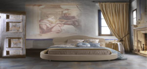 letto classico romantico matrimoniale giroletto tondo