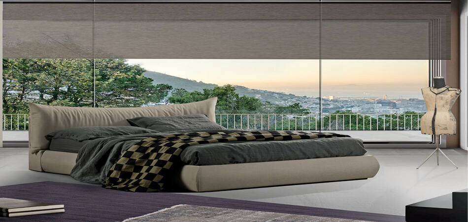 letto moderno gondola matrimoniale giroletto 28bombato