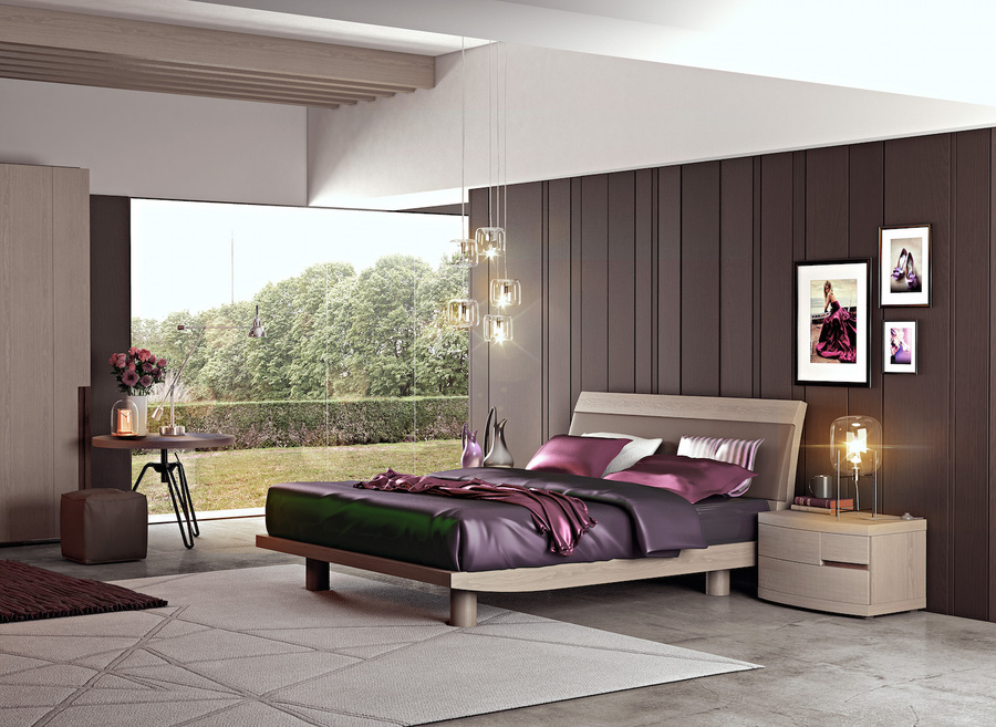 Letto mod NEW LEKURVE TESTATA CUSCINO ECOPELLE