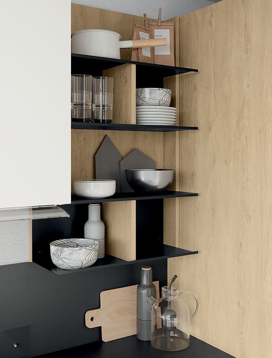 Colombini Casa Cucina Moderna Quadra scaffali giorno 41a 1
