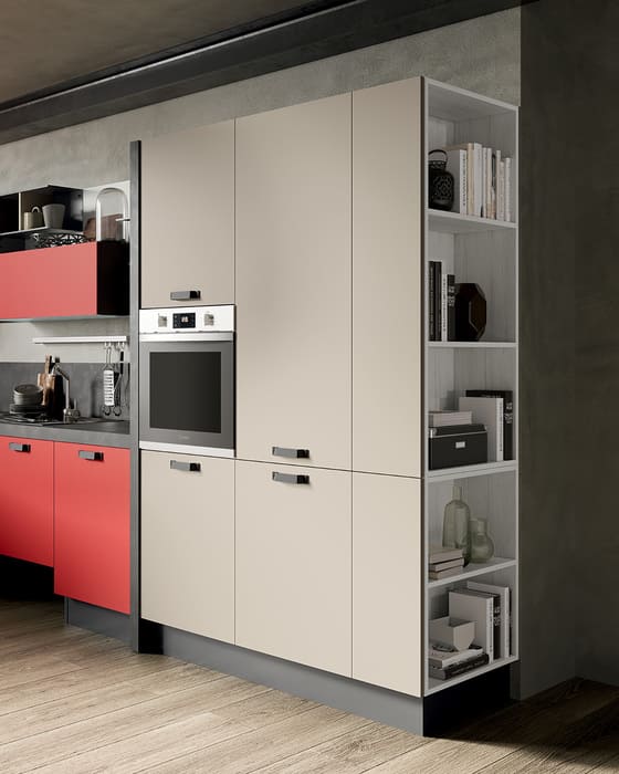 Colombini Casa Cucina Moderna Quadra sportelli canapa opaco 85a