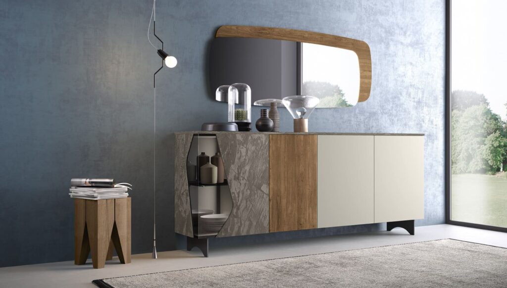 Complementi Madie Corso 11 beige e anta in legno