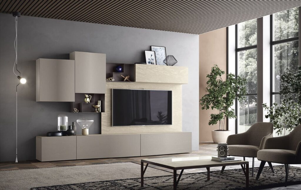 Living Corso 11 parete attrezzata beige