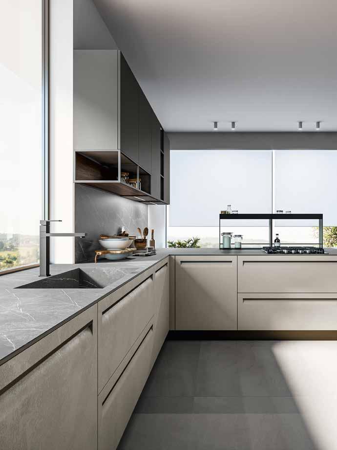 Arredo3 cucine Tekna 05 angolare beige