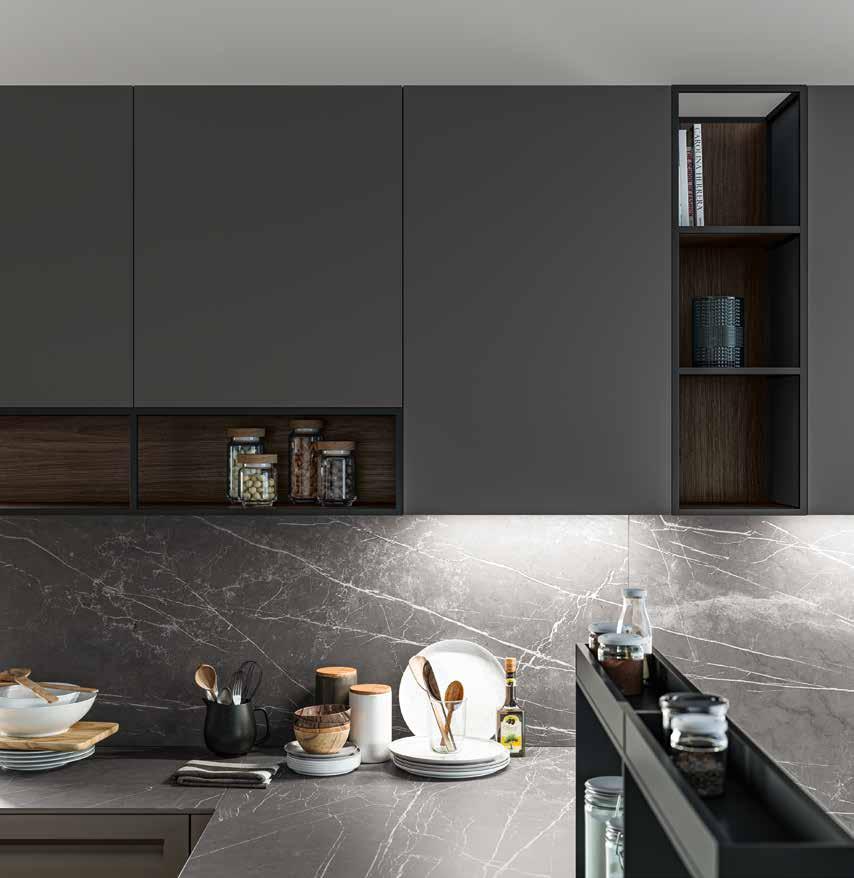 Arredo3 cucine Tekna 05 pensili neri